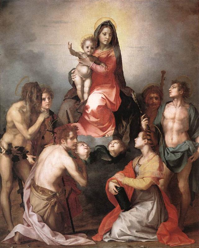 Andrea del Sarto Madonna in Glory and Saints Norge oil painting art